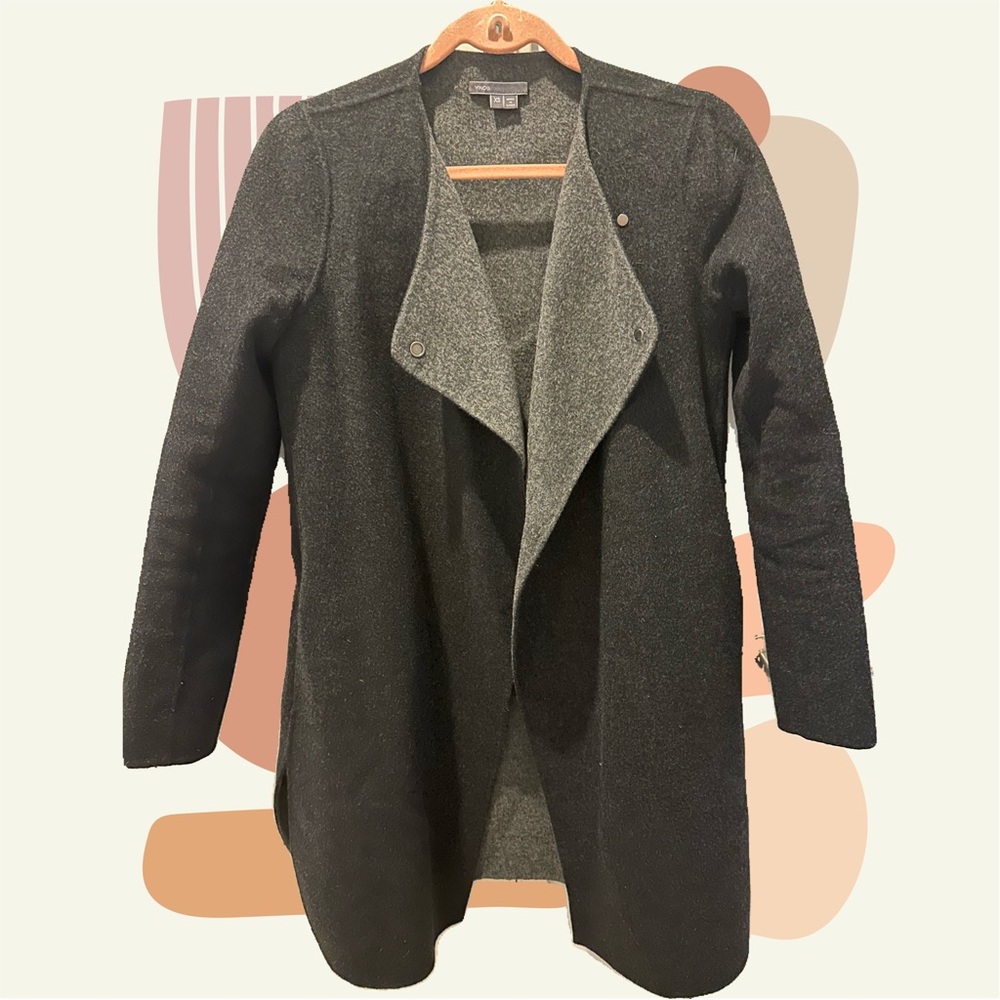 Vince XS Wool Grey Coat